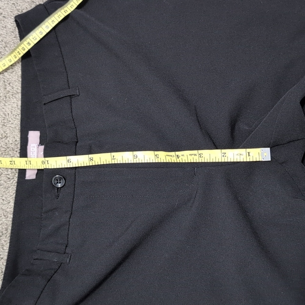 Chico's Black Straight Leg Slacks Work Pants Women's Size 1(8) Short - Picture 6 of 9